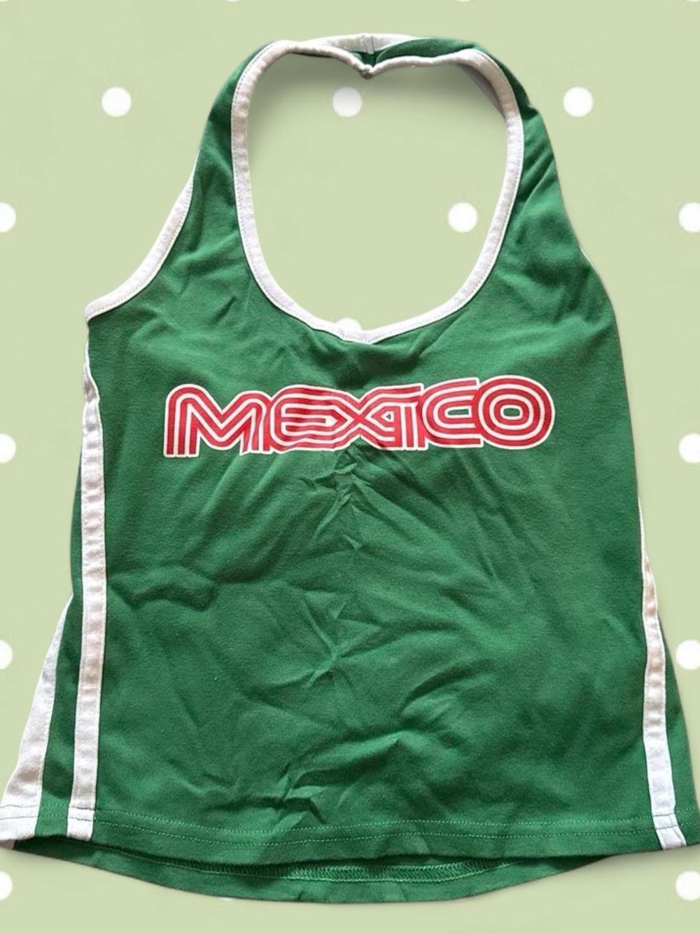 Green Cutesy 'Mexico' Tank Top